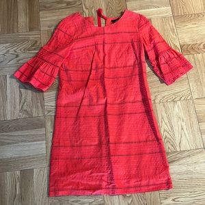 J Crew Size 4 Red Cotton Dress